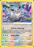 Radiant Eevee, card SWSH230 of the SWSH Black Star Promos set, 2019, illustrated by Souichirou Gunjima