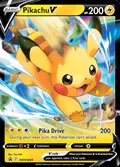 Pikachu V, card SWSH285 of the SWSH Black Star Promos set, 2019, illustrated by You Iribi