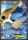 Blastoise-EX, card 142 of the XY set, 2014, illustrated by Ryo Ueda