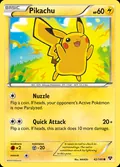 Pikachu, card 42 of the XY set, 2014, illustrated by MAHOU