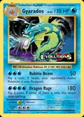 Gyarados, card 34 of the Evolutions set, 2016, illustrated by Mitsuhiro Arita