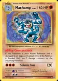Machamp, card 59 of the Evolutions set, 2016, illustrated by Ken Sugimori