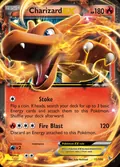 Charizard-EX, card 11 of the Flashfire set, 2014, illustrated by Eske Yoshinob