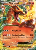 Charizard-EX, card 12 of the Flashfire set, 2014, illustrated by PLANETA