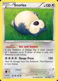 Snorlax, card 80 of the Flashfire set, 2014, illustrated by Mitsuhiro Arita