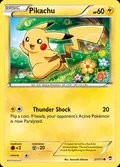 Pikachu, card 27 of the Furious Fists set, 2014, illustrated by Sanosuke Sakuma