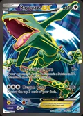 Rayquaza-EX, card 104 of the Roaring Skies set, 2015, illustrated by Ryo Ueda