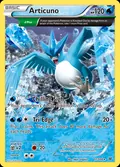 Articuno, card 17 of the Roaring Skies set, 2015, illustrated by 5ban Graphics