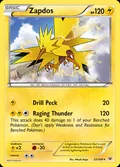 Zapdos, card 23 of the Roaring Skies set, 2015, illustrated by Hitoshi Ariga
