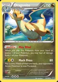 Dragonite, card 51 of the Roaring Skies set, 2015, illustrated by kawayoo