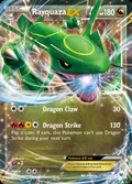 Rayquaza-EX, card 60 of the Roaring Skies set, 2015, illustrated by PLANETA