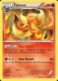 Flareon, card 13 of the Ancient Origins set, 2015, illustrated by sui