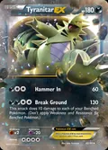 Tyranitar-EX, card 42 of the Ancient Origins set, 2015, illustrated by Eske Yoshinob