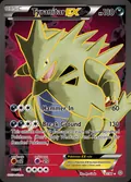 Tyranitar-EX, card 91 of the Ancient Origins set, 2015, illustrated by Ryo Ueda