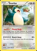 Snorlax, card 118 of the BREAKthrough set, 2015, illustrated by Kouki Saitou