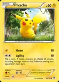 Pikachu, card 48 of the BREAKthrough set, 2015, illustrated by Kouki Saitou