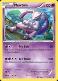 Mewtwo, card XY100 of the XY Black Star Promos set, 2013, illustrated by match