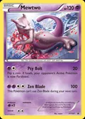 Mewtwo, card XY101 of the XY Black Star Promos set, 2013, illustrated by match