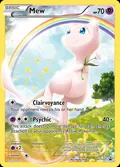 Mew, card XY110 of the XY Black Star Promos set, 2013, illustrated by Kouki Saitou