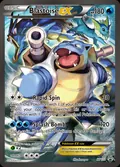 Blastoise-EX, card XY122 of the XY Black Star Promos set, 2013, illustrated by kawayoo