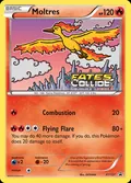Moltres, card XY127 of the XY Black Star Promos set, 2013, illustrated by OOYAMA