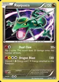 Rayquaza, card XY141 of the XY Black Star Promos set, 2013, illustrated by Masakazu Fukuda