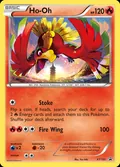 Ho-Oh, card XY153 of the XY Black Star Promos set, 2013, illustrated by You Iribi