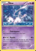 Mew, card XY192 of the XY Black Star Promos set, 2013, illustrated by Saya Tsuruta