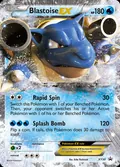 Blastoise-EX, card XY30 of the XY Black Star Promos set, 2013, illustrated by Eske Yoshinob