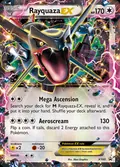Rayquaza-EX, card XY69 of the XY Black Star Promos set, 2013, illustrated by 5ban Graphics
