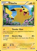 Pikachu, card XY89 of the XY Black Star Promos set, 2013, illustrated by Masakazu Fukuda