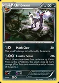 Umbreon, card XY96 of the XY Black Star Promos set, 2013, illustrated by kawayoo